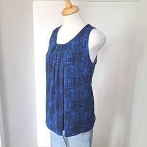 Anne Klein | Blue & black pattern women's tank top